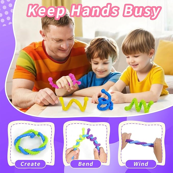 Sensory Fidget Toys for Kids with Autism & ADHD - Teacher Must Have for Classroom Calm Down Corner, Road Trip Essentials, Christmas & Birthday Stocking Stuffers Gifts for Boys & Girls.