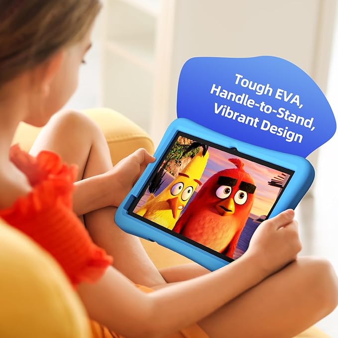 plimpton 2025 Upgraded Kids Tablet, 10 Inch Android 15 Tablet for Kids with Case Included, Octa-Core, Google Kids Space, Parental Control, 4GB+64GB, WiFi, BT5.3, YouTube, Great Gift for Toddler