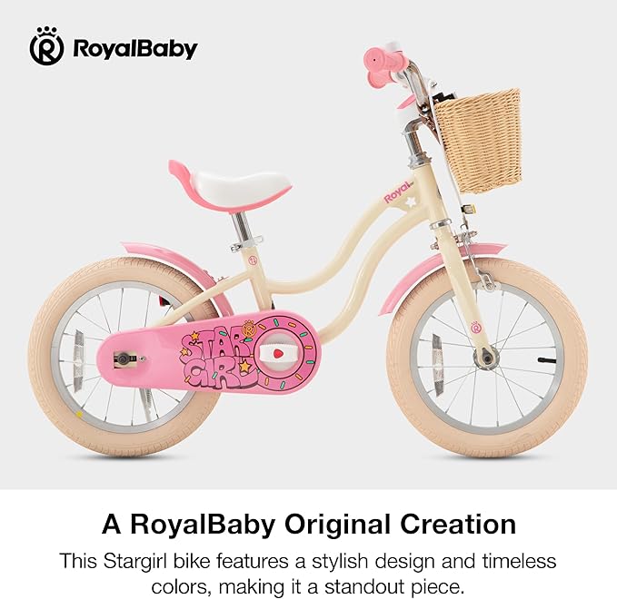 RoyalBaby Girls Bike Classic & EZ Kids Bike, Balance and Pedal Bicycle, 12 14 16 18 20 Inch Toddlers to Big Kids 3-10 Years