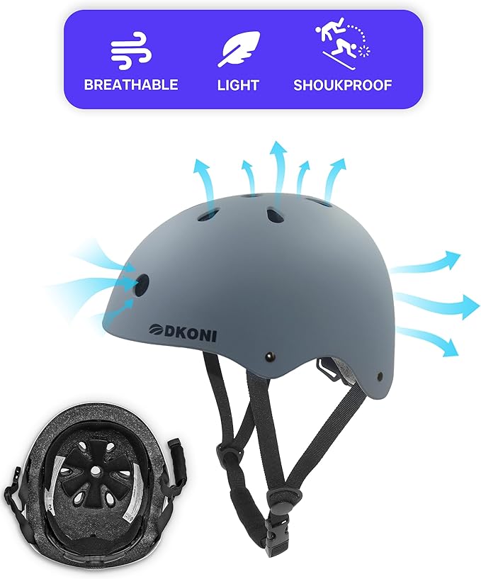 Kids Bike Helmet, Adjustable and Multi-Sport, from Toddler to Youth, 3 Sizes