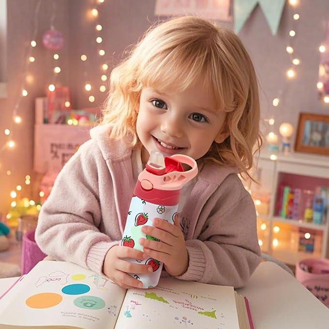 Mixed Color 30pack 12oz Kids Sippy Cup Sublimation Stainless Steel Thermos Kids Water Bottle For School Toddler Cups Spill Proof With Straws and Lids