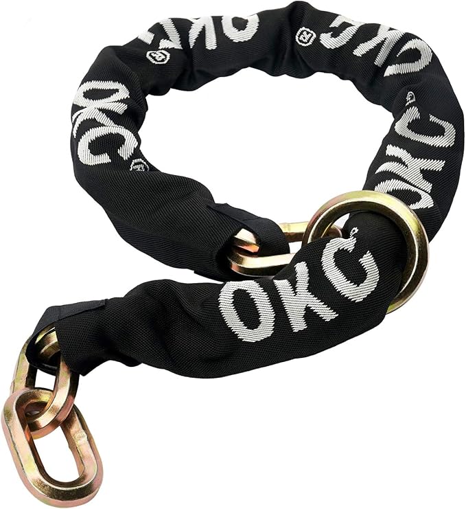 OKG Maximum Security Heavy Duty Cinch Chain, 10 lbs, 5 ft x 1/2 in (12mm) Cut Proof Chain with Hardened Steel for Motorcycles, Trailers, Generators