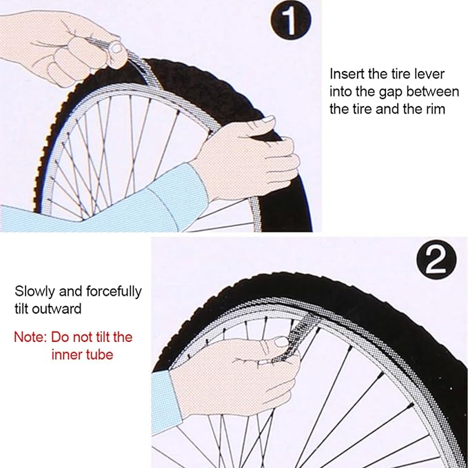 Bike Tire Levers Ultra Strong Bicycle Tire Removal Tool to Repair Bicycle Tube for Road & Mountain Bike Tires Repair Kits Tool (Metals Material)