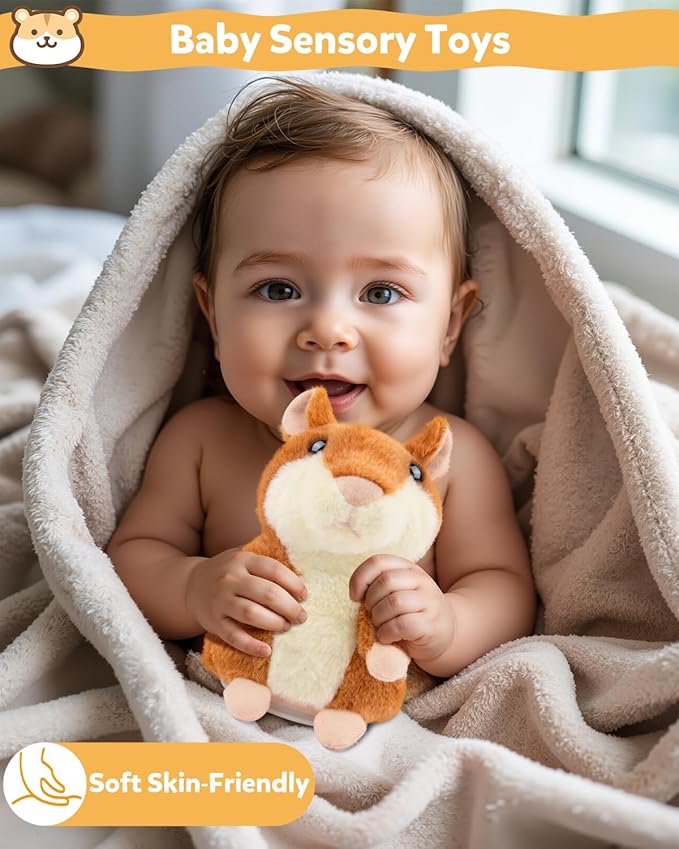 Ayeboovi Toddler Toys Talking Hamster Repeats What You Say Interactive Fun Kids Toys for Ages 2-4 Birthday Gift | Stuffed Animals Autism Toy Gifts for 2 3 4 5+ Year Old Girls Boys