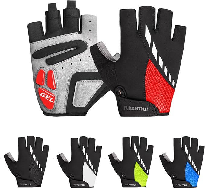 Cycling Gloves,Gel Padded Bike Gloves for Men Cycling,Anti-Slip & Shock-Absorbing Lightweight & Breathable Design Road Bicycle Half Finger for Women