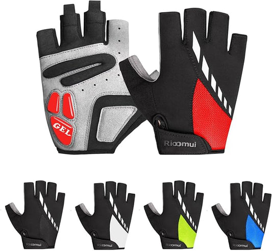 Cycling Gloves,Gel Padded Bike Gloves for Men Cycling,Anti-Slip & Shock-Absorbing Lightweight & Breathable Design Road Bicycle Half Finger for Women