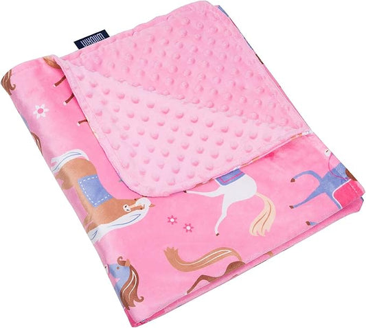 Wildkin Plush Baby Blanket – Soft & Cozy Comfort, Ideal for Toddlers, Travel & Daycare - Horses