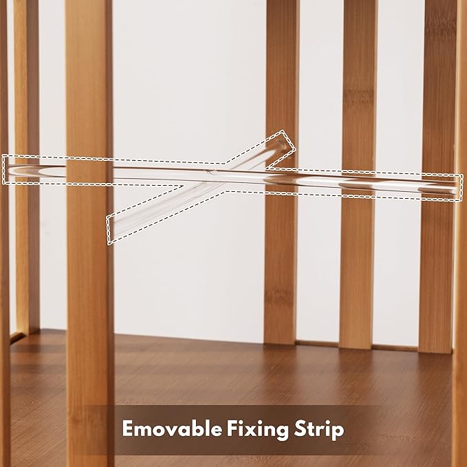 YOWOS Rotating Bookshelf Tower, 360 Display Spinning Bookcase, Bamboo Bookshelf Floor Standing Storage Rack, Wood Narrow Book Shelf Organizer for Kids&Adults, Walnut 6 Tier