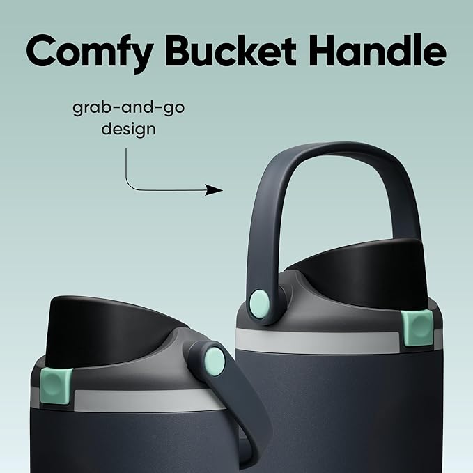 Owala FreeSip Sway Insulated Stainless Steel Water Bottle with Two-Way Spout, Built-In Straw and Bucket Handle, Made for Travel, School, and Sports, 40oz, BPA Free, Leak Proof, Foggy Tide