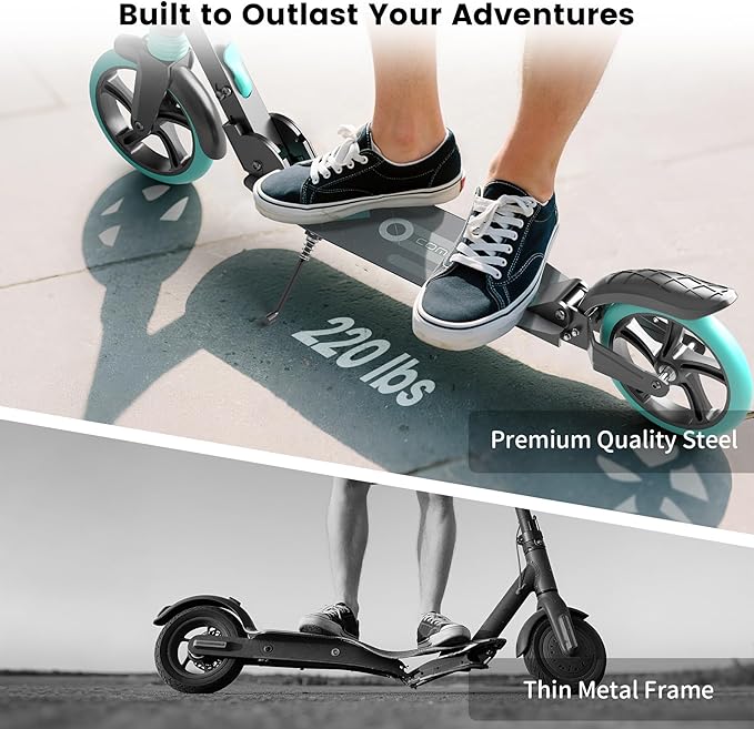 Kick Scooter for Kids 5-12 with Suspension, Teens, Foldable Lightweight Scooter with 8 Inch Wheels, Max Load 240 LBS