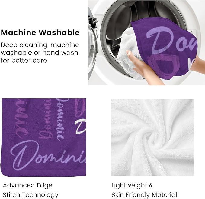 Dr.TOUGH Personalized Name Blanket Personalized Blanket for Adult Kids Flannel Customized Personalized Blankets and Throws