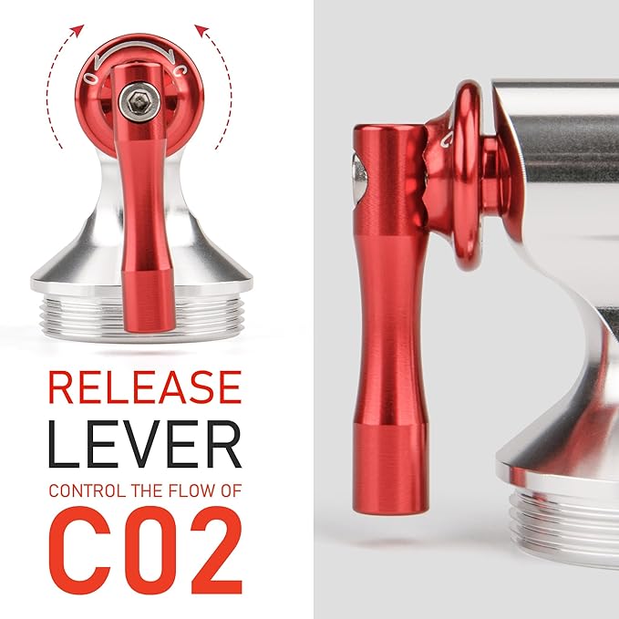 CO2 Inflator Kits with 6 X 16g / 25g CO2 Threaded Cartridges for Bike Tires, Presta and Schrader Valve Compatible, CO2 Bike Tire Pump for Mountain and Road Bicycles