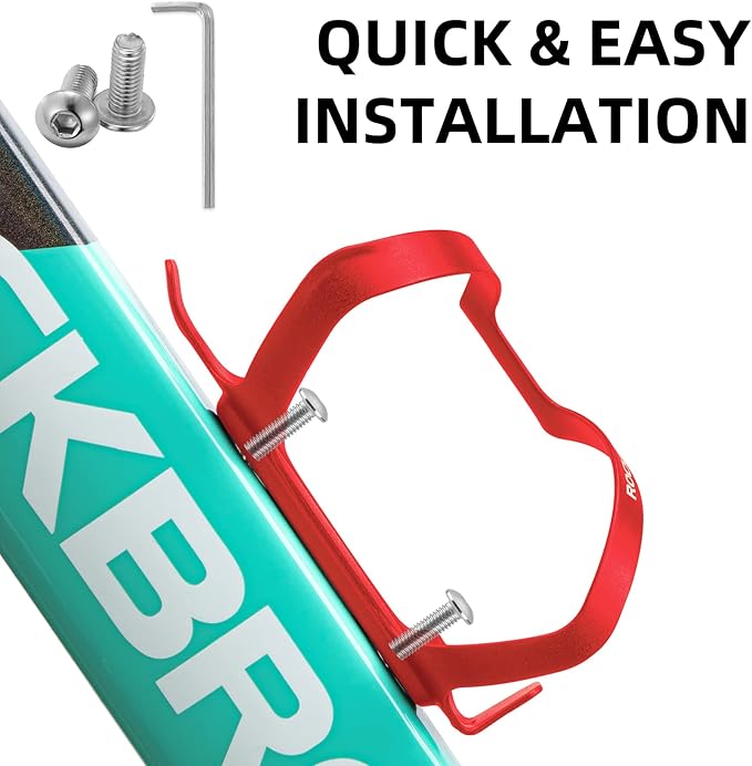 ROCKBROS Bike Water Bottle Holder Cage Aluminum Alloy Bicycle Water Bottle Cage Brackets Bike Cup Holder for Road Mountain Bikes Blue