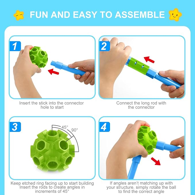 SpringFlower Fort Building Kit for Kids,STEM Construction Toys, Educational Gift for 3 4 5 6 7 8 9 10 11 12 Years Old Boys and Girls,Ultimate Creative Set for Indoor & Outdoors Activity,140 Pcs,Green