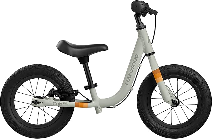 Retrospec Cub Plus Toddler Balance Bike for Boys & Girls Ages 18 Months - 4 Years No Pedals with Lightweight Frame and Adjustable V-Brake, Seat and Handlebar for Kids