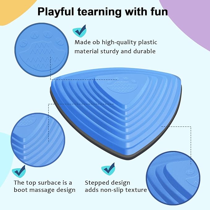 Stepping Stones for Kids Non-Slip Balance River Stones Toys Promoting Children's Coordination Skills Obstacle Courses Sensory Toys for Toddlers Indoor & Outdoor