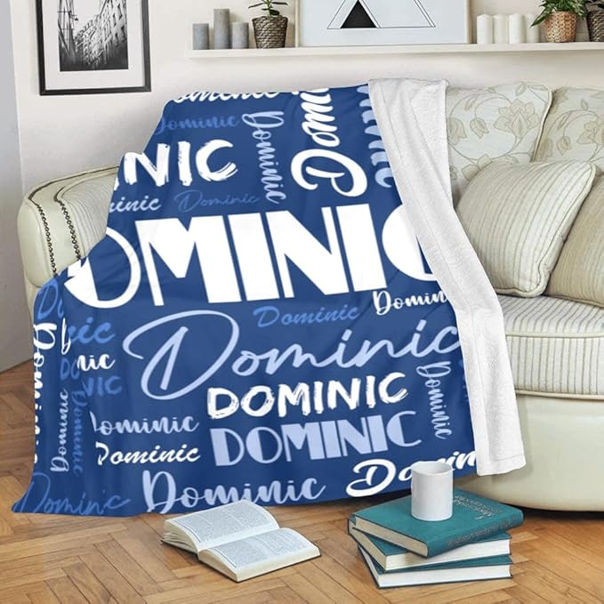 Dr.TOUGH Personalized Name Blanket Personalized Blanket for Adult Kids Flannel Customized Personalized Blankets and Throws
