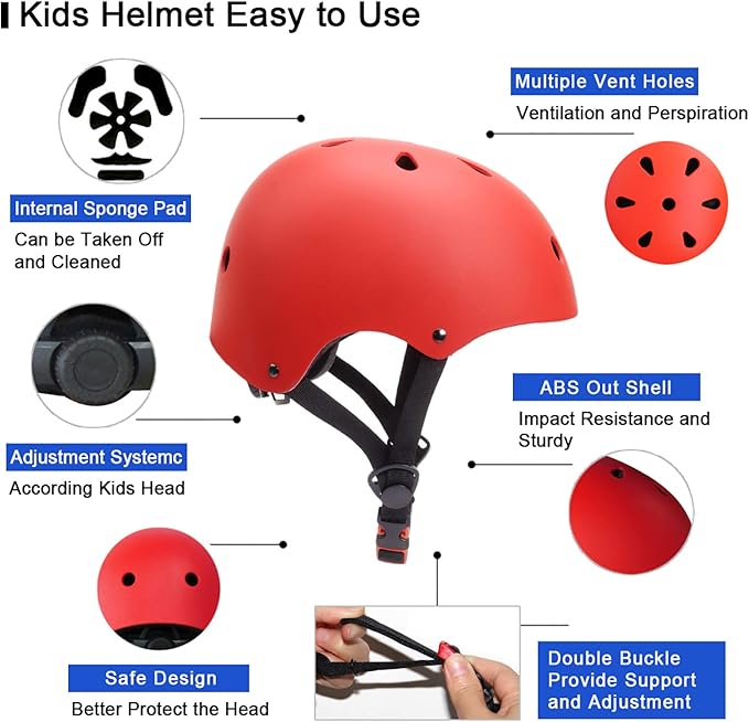 Glaf Toddler Helmet for 2-8 Years Kids Bike Helmets Baby Girls Boys Multi-Sport Adjustable Skateboard Bicycle Helmet Lightweight 3 Sizes for Toddler to Youth 8-14
