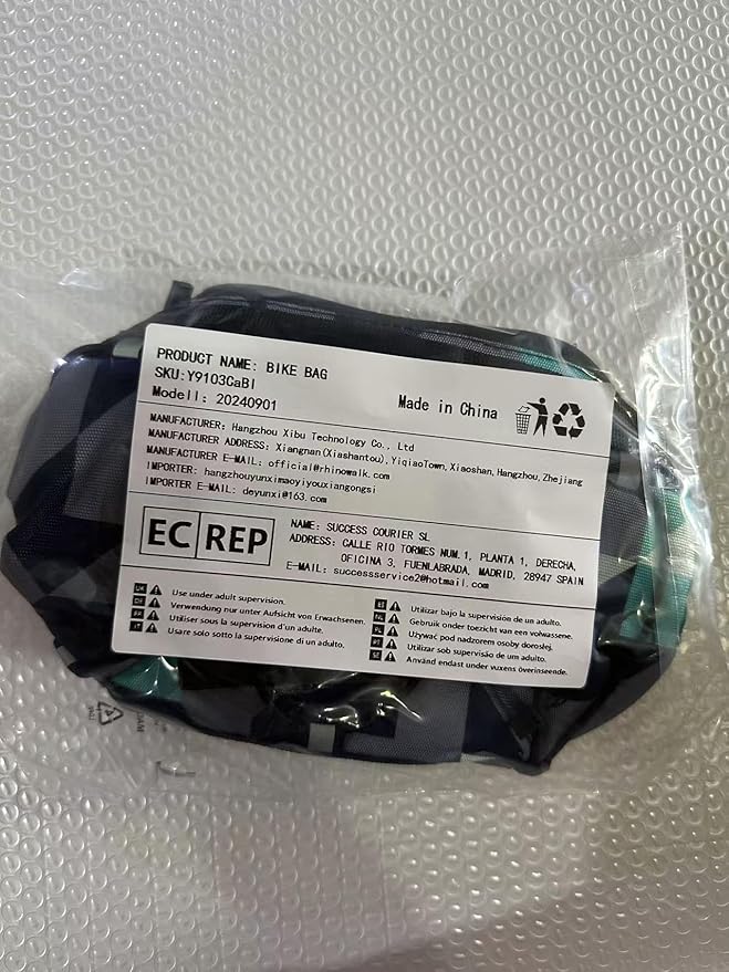 Rhinowalk Bike Handlebar Bag, Bicycle Front Bag Shoulder Bag Storage Bag with Shoulder Strap for Road Mountain Bike Cycling Travel