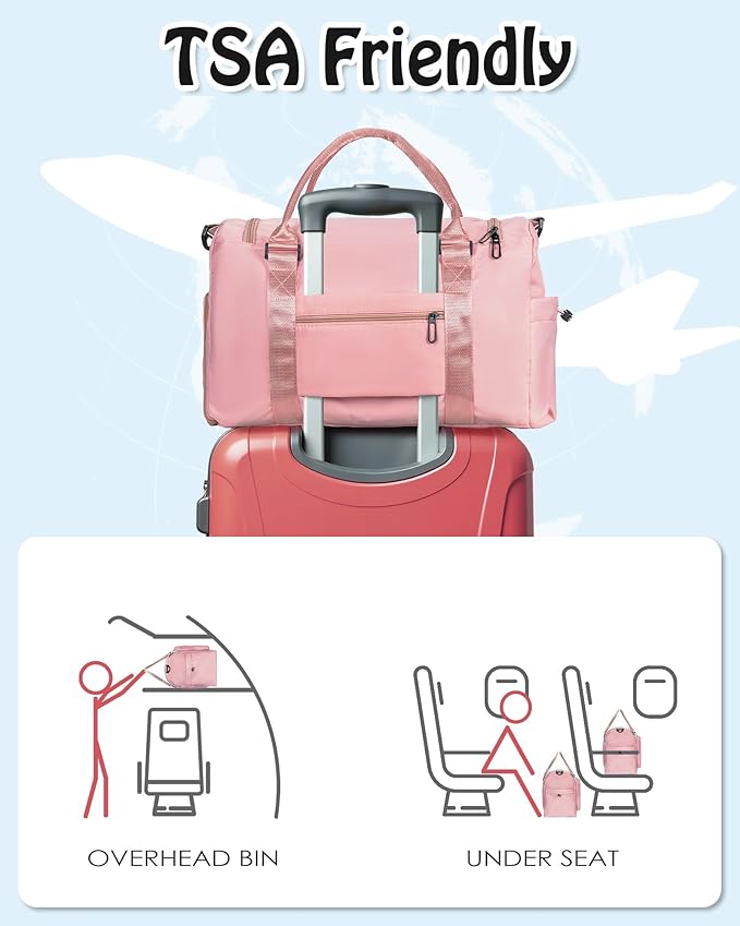 Gifts for Daughter, Initial Travel Duffle Bag, Sports Bag, Personalized Weekender Bag with Shoulder Strap, Monogram Overnight Bag, Gift for Friend Sister Women gifts