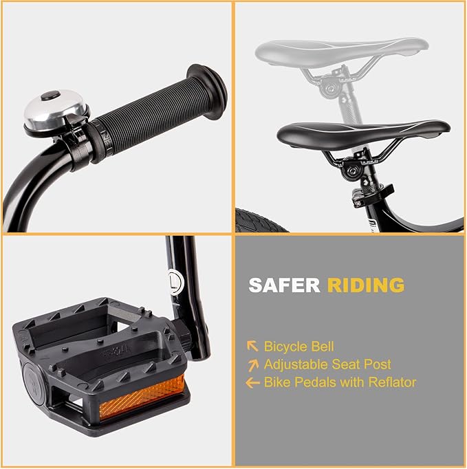 CXWXC Kids Bike - 14 16 18 Inch Children Bicycle for Boys Girls Age 3-9 Years, Single Speed Lightweight Kids Bikes with Training Wheel, Coaster/Disc Brake