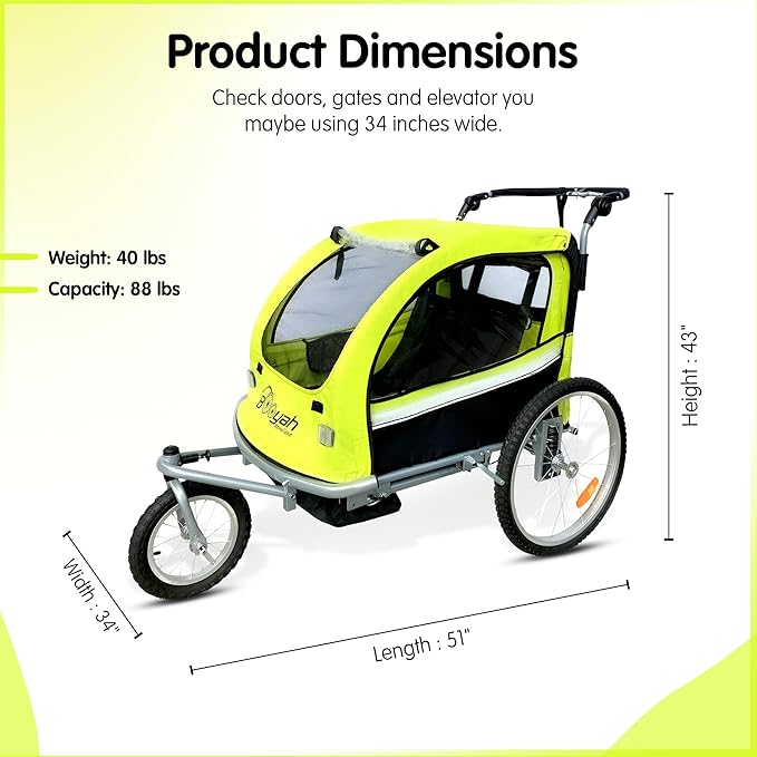 Booyah Strollers Child Baby Bike Bicycle Trailer and Stroller II