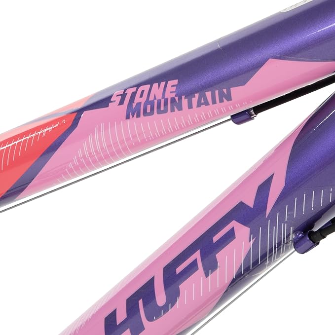 Huffy Stone Mountain Hardtail Mountain Bike for Boys/Girls/Men/Women, 20"/24"/26" Sizes, 6 or 21 Speed Shimano Twist Shifting, Front or Dual Suspension, Comfort Saddle, Sleek Colors