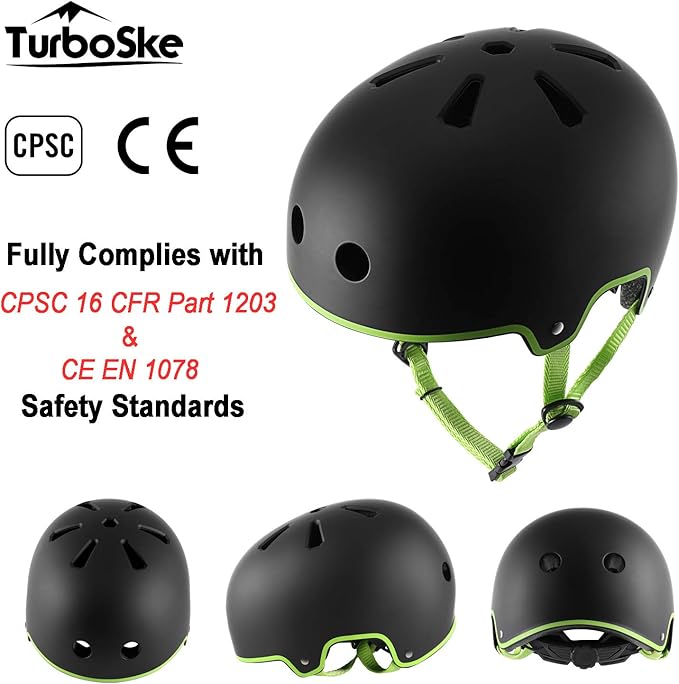 Skateboard Helmet, BMX Helmet, Multi-Sport Helmet, Bike Helmet for Kids, Youth, Men, Women