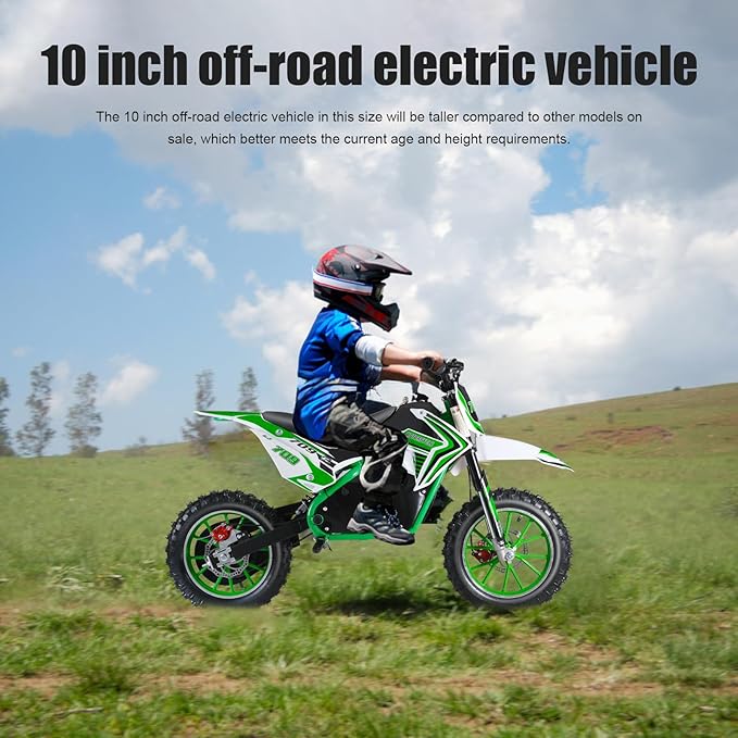 Electric Dirt Bike for Kids Teens Adults, 350W Mid-Drive Motor and 15.5MPH Electric Motorcycle with 36V/7.5AH Battery Ebike, Full Suspensions Mountain Off-Road E Bike, Hydraulic Brakes