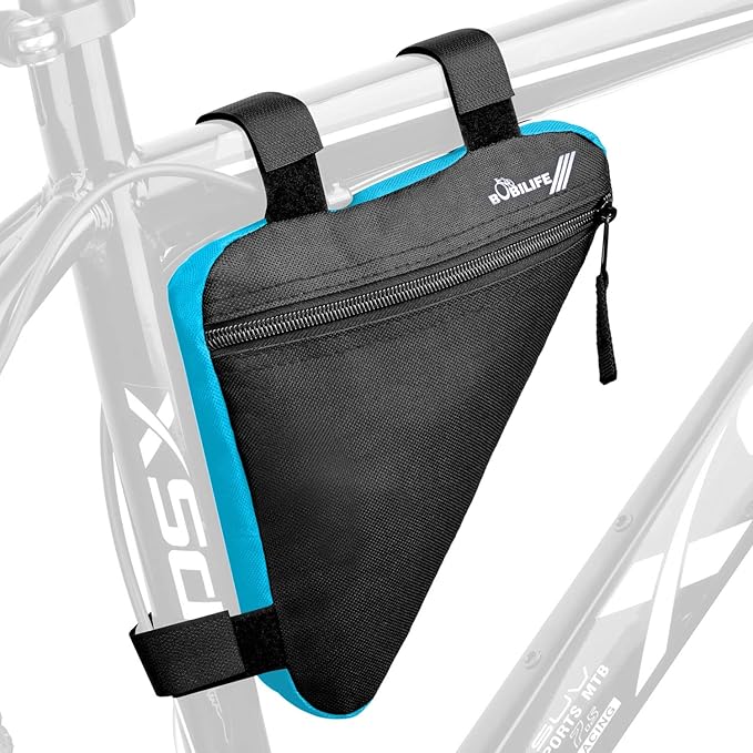 Bike Triangle Frame Bag - Bicycle Cycling Storage Triangle Top Tube Front Pouch Saddle Bag for Road and Mountain Bikes