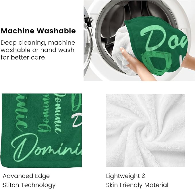 Dr.TOUGH Personalized Name Blanket Personalized Blanket for Adult Kids Flannel Customized Personalized Blankets and Throws