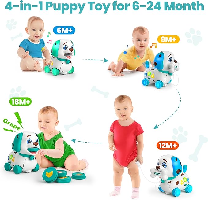 Puppy Toy for 1 Year Old Boy Gift, Educational Baby Toy 6-12-18 Month, 1st Birthday Gifts for 1 Year Old Boy Girl, Musical Infant Toys for 7 8 9 10-12 Month