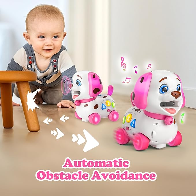 Musical Toys for 1 Year Old Girl Gifts, Bilingual Baby Toys 6-12-18 Months, First 1st Birthday Girl Gifts for Boy, Learning Educational Toddlers Puppy for 1 Year Old Boy Present
