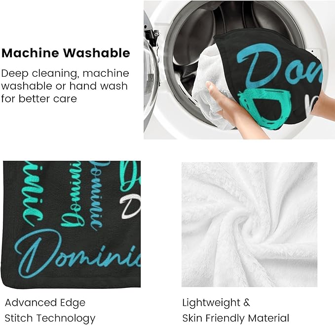 Dr.TOUGH Personalized Name Blanket Personalized Blanket for Adult Kids Flannel Customized Personalized Blankets and Throws