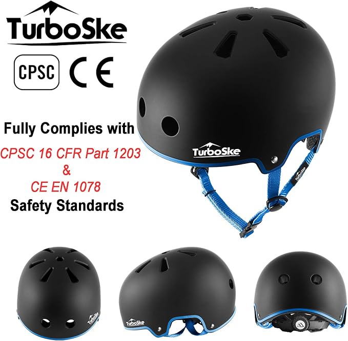 Skateboard Helmet, BMX Helmet, Multi-Sport Helmet, Bike Helmet for Kids, Youth, Men, Women