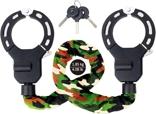 Scooter Lock,Electric Scooter Accessories,Heavy Duty Anti Theft Alloy Material Chain,Three Keys Lock for Electric Scooter,Motorcycle,Balance Car, Hoverboards,Bicycle,Camouflage