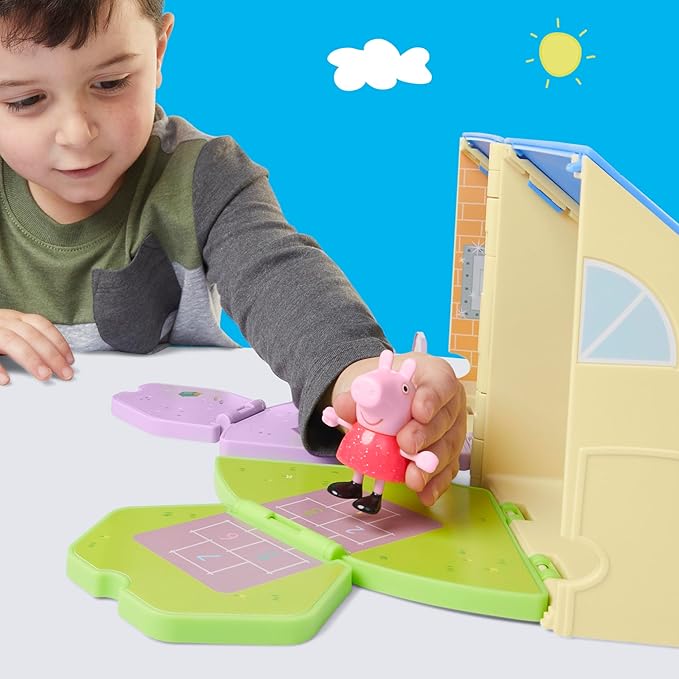Peppa Pig Peppa's Pop-Open Playgroup Playset with Figure, Preschool Toys for Girls and Boys, Kids, Ages 3+