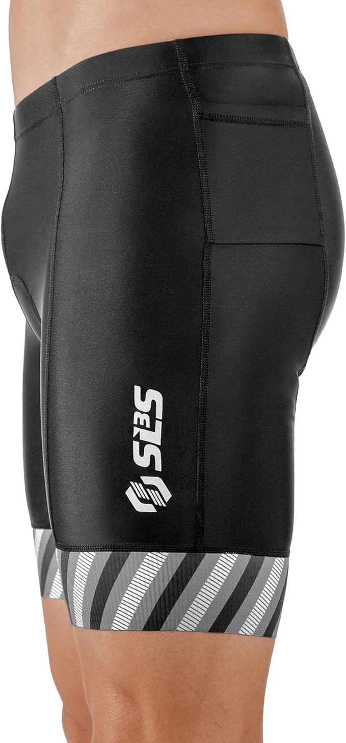 SLS3 Triathlon Shorts Mens – Tri Shorts Mens – 2 Pockets FRT – Designed by Athletes for Racing