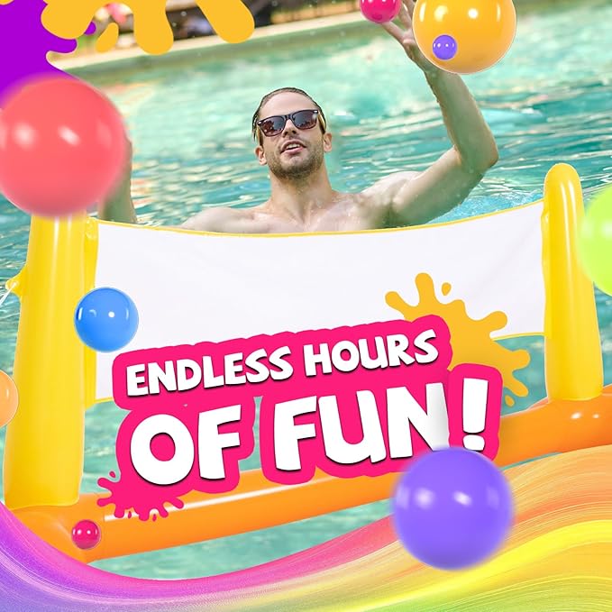 DIMAR GARDEN Pool Volleyball Games Toys for Swimming Pool Party Deals, Orange