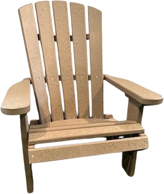 DutchCrafters Poly Kids Adirondack Chair, Outdoor Chair for Kids Ages 3–8, Durable Child-Sized Patio Seating for Camping and Backyard Play - Amish Made in USA (Weatherwood)