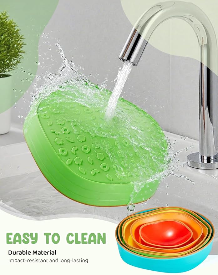 YOHOOLYO Stepping stone for kids, 5 Pack Non-Slip Child Balance Stones, Outdoor Indoor Play Toys, Rainbow Crab Design for Toddlers Kids 3-5 Gift