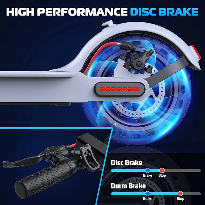 Caroma Electric Scooter Adults, Powerful 350W/500W/750W Motor, Top Speed 20/25 Mph & 18/25/30 Miles Range, 8.5" Solid Tires, Cruise Control E Scooter for Adults (Multiple Options)