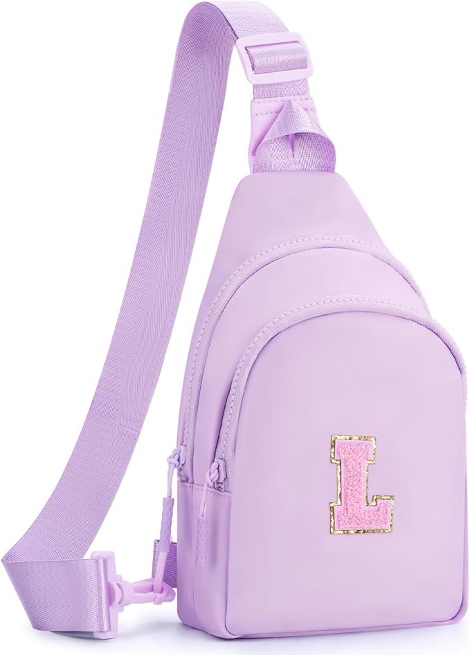 Birthday Gift for 5 6 7 8 9 10 11 12 13 14 15 16 Year Old Girls Fanny Pack Crossbody Bags for Women,Cute Trendy Stuff - Lavender,L