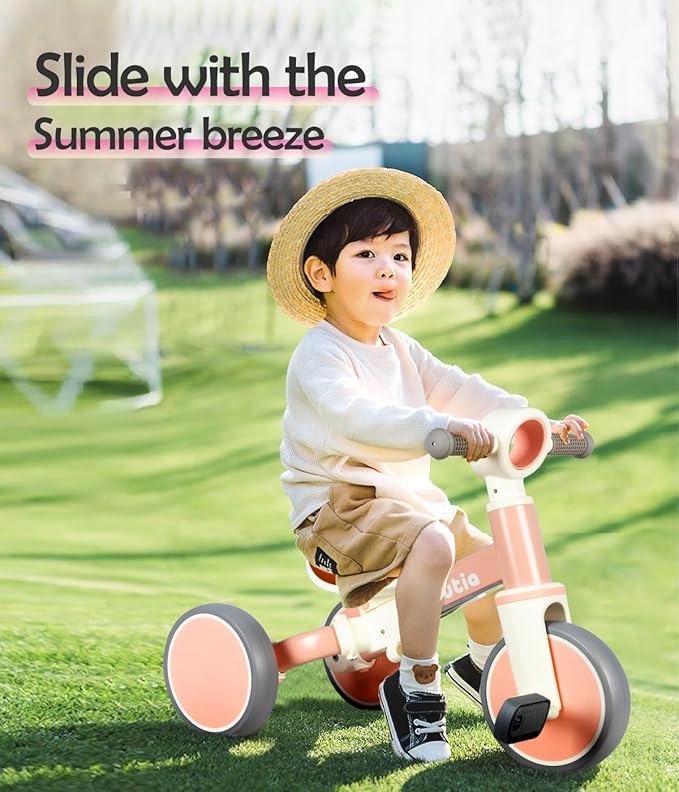 Tricycle for Toddlers 1-3, 4 in 1 Baby Balance Bike 1 2 Year Old Boy Girl Gift, Kids Bicycle Toy with Removable Pedals