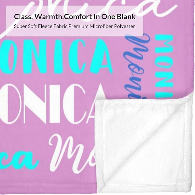 Name Blanket Personalized Blanket for Adult Kids Flannel Customize Throw Blanket Custom (Color 27, 30 x 40 Inches)