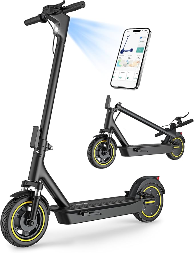 Electric Scooter, 8.5" /10" /14" Tire, 16/19/22 Mph Top Speed, 12/22/27/28/49 Miles Long Range, Folding Escooter for Adults and Teens with Dual Braking,Dual Suspension, App