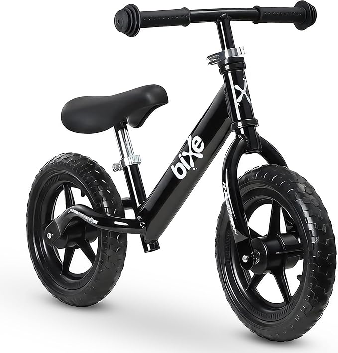 Balance Bike - 30.5 cm (12") Training Bikes for Kids and Toddlers - 1.8kg (4lbs) Kids' Balance Bike - Children Ages 3, 4, 5 - No Pedal Push Bicycle for Boys or Girls - Black