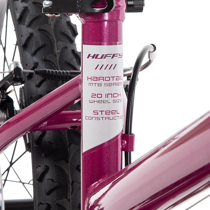 Huffy Stone Mountain Hardtail Mountain Bike for Boys/Girls/Men/Women, 20"/24"/26" Sizes, 6 or 21 Speed Shimano Twist Shifting, Front or Dual Suspension, Comfort Saddle, Sleek Colors