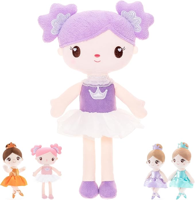 Gloveleya Baby Doll Girls Gifts Plush Candy Princess Dolls Purple