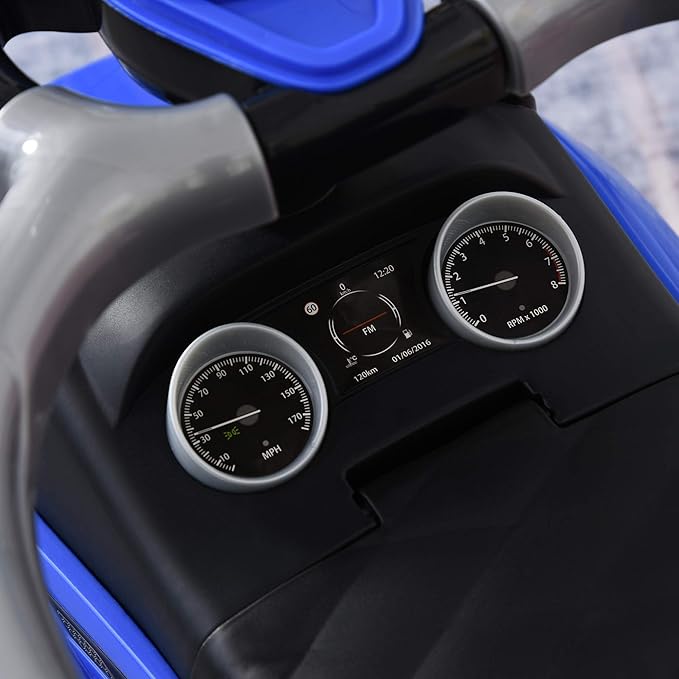 Aosom 2 in 1 Push Car for Toddlers - Kid Ride on Stroller with Horn, Music, Light Function, Secure Bar - Sliding Toy for Boys and Girls 1-3 Years Old, Blue